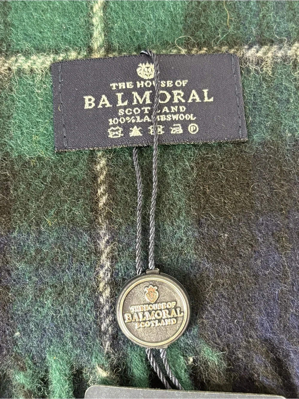 House of Balmoral Scotland Green Plaid Tartan Lambswool Scarf McKenzie NWT